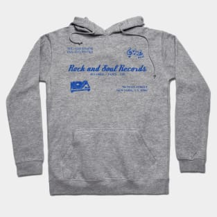 Rock and Soul Records (all blue print) Hoodie